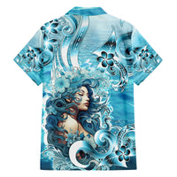 Hawaii Namaka Goddess Of The Sea Family Matching Off Shoulder Maxi Dress and Hawaiian Shirt Polynesian Style LT05 - Polynesian Pride