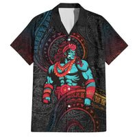 Hawaiian Demigod Maui Hawaiian Shirt Polynesian Mythology LT05 Black - Polynesian Pride