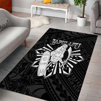 Philippines Tribal Area Rug King Lapu Lapu Black Version