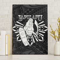 Philippines Tribal Canvas Wall Art King Lapu Lapu Black Version