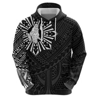 Philippines Tribal Hoodie King Lapu Lapu Black Version