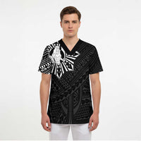Philippines Tribal Scrub Top King Lapu Lapu Black Version - Polynesian Pride