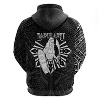 Philippines Tribal Zip Hoodie King Lapu Lapu Black Version