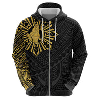 Philippines Tribal Hoodie King Lapu Lapu Gold Version