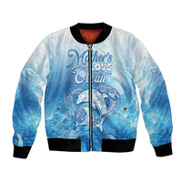 Mother's Love Is Deeper Than Ocean Bomber Jacket Polynesian Style LT05 Unisex Blue - Polynesian Pride