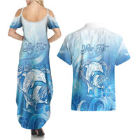 Mother's Love Is Deeper Than Ocean Couples Matching Summer Maxi Dress and Hawaiian Shirt Polynesian Style LT05 - Polynesian Pride