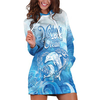 Mother's Love Is Deeper Than Ocean Hoodie Dress Polynesian Style LT05 Blue - Polynesian Pride
