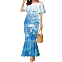 Mother's Love Is Deeper Than Ocean Mermaid Dress Polynesian Style LT05 Women Blue - Polynesian Pride