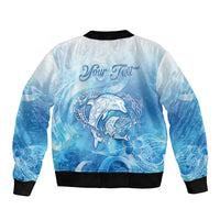 Mother's Love Is Deeper Than Ocean Sleeve Zip Bomber Jacket Polynesian Style LT05 - Polynesian Pride