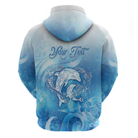 Mother's Love Is Deeper Than Ocean Zip Hoodie Polynesian Style