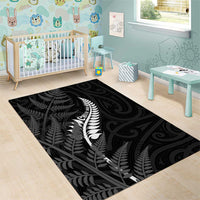 New Zealand Chur Bro Area Rug Maori Koru With Silver Fern LT05 - Polynesian Pride