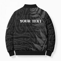 Personalised New Zealand Chur Bro Bomber Puffer Jacket Maori Koru With Silver Fern LT05 - Polynesian Pride
