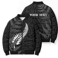 Personalised New Zealand Chur Bro Bomber Puffer Jacket Maori Koru With Silver Fern LT05 - Polynesian Pride