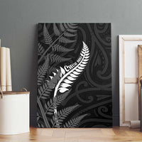 New Zealand Chur Bro Canvas Wall Art Maori Koru With Silver Fern LT05 - Polynesian Pride