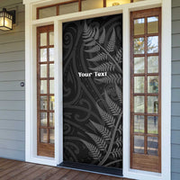 Personalised New Zealand Chur Bro Door Cover Maori Koru With Silver Fern LT05 - Polynesian Pride