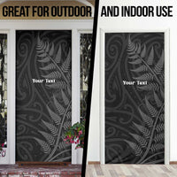 Personalised New Zealand Chur Bro Door Cover Maori Koru With Silver Fern LT05 - Polynesian Pride