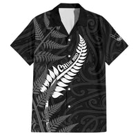 Personalised New Zealand Chur Bro Family Matching Off Shoulder Maxi Dress and Hawaiian Shirt Maori Koru With Silver Fern