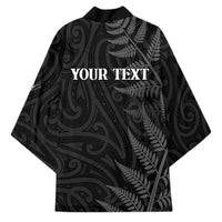Personalised New Zealand Chur Bro Kimono Maori Koru With Silver Fern LT05 - Polynesian Pride