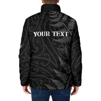 Personalised New Zealand Chur Bro Padded Jacket Maori Koru With Silver Fern LT05 - Polynesian Pride