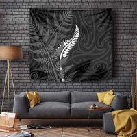 New Zealand Chur Bro Tapestry Maori Koru With Silver Fern LT05 Black - Polynesian Pride