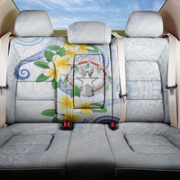 Northern Mariana Islands Chamorro Back Car Seat Cover Plumeria Curves Style White Version LT05 One Size White - Polynesian Pride