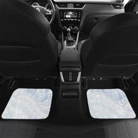 Northern Mariana Islands Chamorro Car Mats Plumeria Curves Style White Version LT05 Set 2pcs - Back White - Polynesian Pride