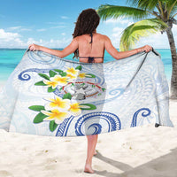 Northern Mariana Islands Chamorro Sarong Plumeria Curves Style White Version LT05 - Polynesian Pride