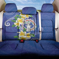 Northern Mariana Islands Chamorro Back Car Seat Cover Plumeria Curves Style Navy Version LT05 One Size Navy - Polynesian Pride