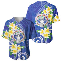 Northern Mariana Islands Chamorro Baseball Jersey Plumeria Curves Style Navy Version LT05 - Polynesian Pride