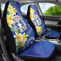 Northern Mariana Islands Chamorro Car Seat Cover Plumeria Curves Style Navy Version LT05 - Polynesian Pride