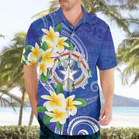 Northern Mariana Islands Chamorro Hawaiian Shirt Plumeria Curves Style Navy Version LT05 - Polynesian Pride
