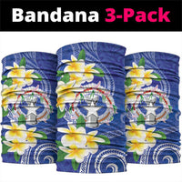 Northern Mariana Islands Chamorro Neck Gaiter Plumeria Curves Style Navy Version LT05 package One Size: 25*50cm Navy - Polynesian Pride