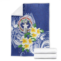 Northern Mariana Islands Blanket Polynesian Pattern With Frangipani LT05 - Polynesian Pride