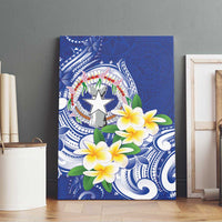 Northern Mariana Islands Canvas Wall Art Polynesian Pattern With Frangipani LT05 - Polynesian Pride