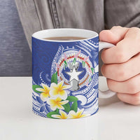 Northern Mariana Islands Ceramic Mug Polynesian Pattern With Frangipani LT05 - Polynesian Pride