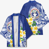 Northern Mariana Islands Kimono Polynesian Pattern With Frangipani LT05 - Polynesian Pride