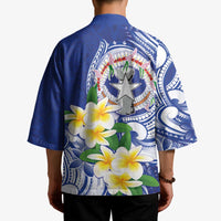 Northern Mariana Islands Kimono Polynesian Pattern With Frangipani LT05 - Polynesian Pride