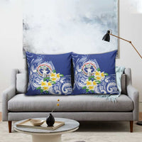 Northern Mariana Islands Pillow Cover Polynesian Pattern With Frangipani LT05 - Polynesian Pride