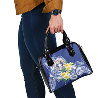 Northern Mariana Islands Shoulder Handbag Polynesian Pattern With Frangipani LT05 - Polynesian Pride