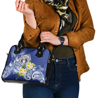 Northern Mariana Islands Shoulder Handbag Polynesian Pattern With Frangipani LT05 - Polynesian Pride