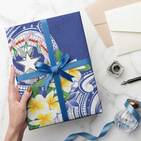 Northern Mariana Islands Wrapping Paper Polynesian Pattern With Frangipani LT05 - Polynesian Pride