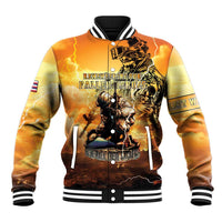 Hawaii Memorial Day Baseball Jacket Remember Their Sacrifice LT05 Unisex Yellow - Polynesian Pride