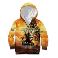 Hawaii Memorial Day Kid Hoodie Remember Their Sacrifice LT05 Zip Hoodie Yellow - Polynesian Pride
