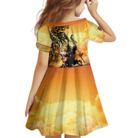Hawaii Memorial Day Kid Short Sleeve Dress Remember Their Sacrifice LT05 - Polynesian Pride
