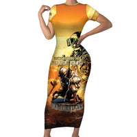 Hawaii Memorial Day Short Sleeve Bodycon Dress Remember Their Sacrifice