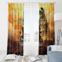 Hawaii Memorial Day Window Curtain Remember Their Sacrifice LT05 - Polynesian Pride