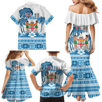 Fiji 679 Constitution Day Family Matching Mermaid Dress and Hawaiian Shirt Fijian Tapa Pattern