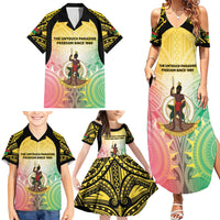 Vanuatu Independence Day Family Matching Summer Maxi Dress and Hawaiian Shirt The Untouched Paradise