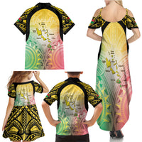 Vanuatu Independence Day Family Matching Summer Maxi Dress and Hawaiian Shirt The Untouched Paradise LT05 Mom's Dress Colorful - Polynesian Pride