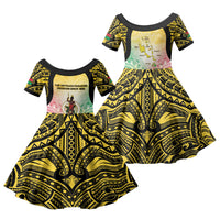 Vanuatu Independence Day Family Matching Tank Maxi Dress and Hawaiian Shirt The Untouched Paradise LT05 Daughter's Dress Colorful - Polynesian Pride